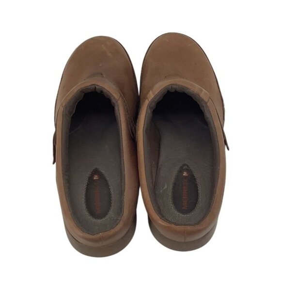 Merrell Luxe Plunge Brown Leather Mule Clog Shoes Women Sz 8.5 - Picture 4 of 7